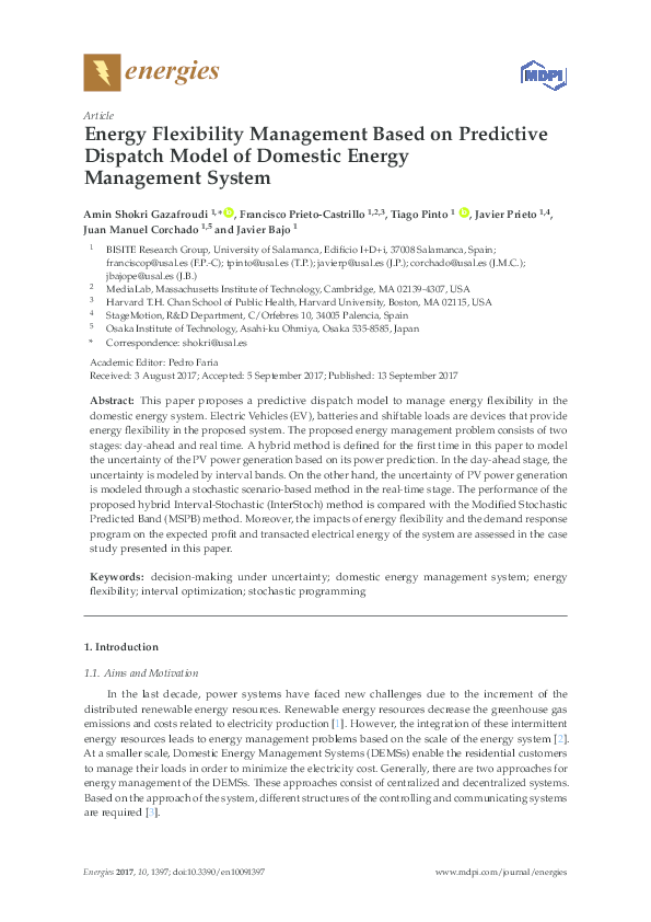 (PDF) Energy Flexibility Management Based on Predictive Dispatch Model ...