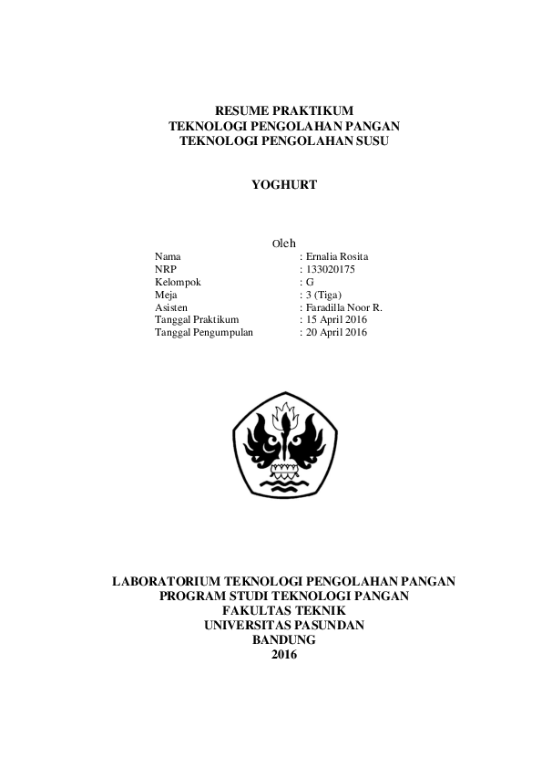 Doc Laporan Praktikum Yoghurt Docx Ernalia Rosita Academia Edu