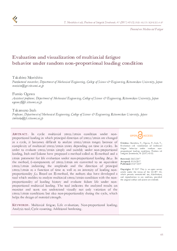 (PDF) Evaluation and visualization of multiaxial fatigue behavior under ...