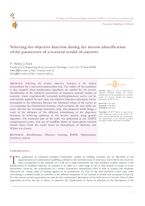 (PDF) Selecting the objective function during the inverse ...