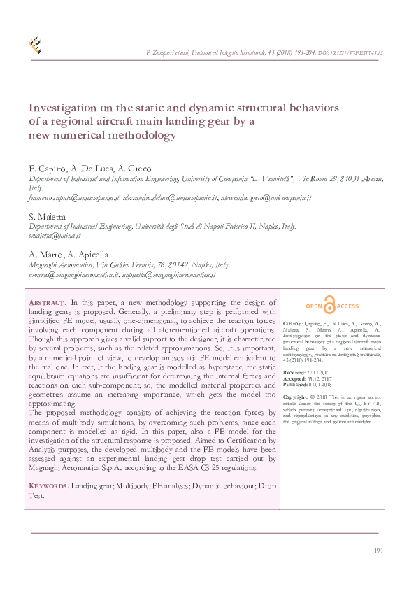 (PDF) Investigation on the static and dynamic structural behaviors of a ...