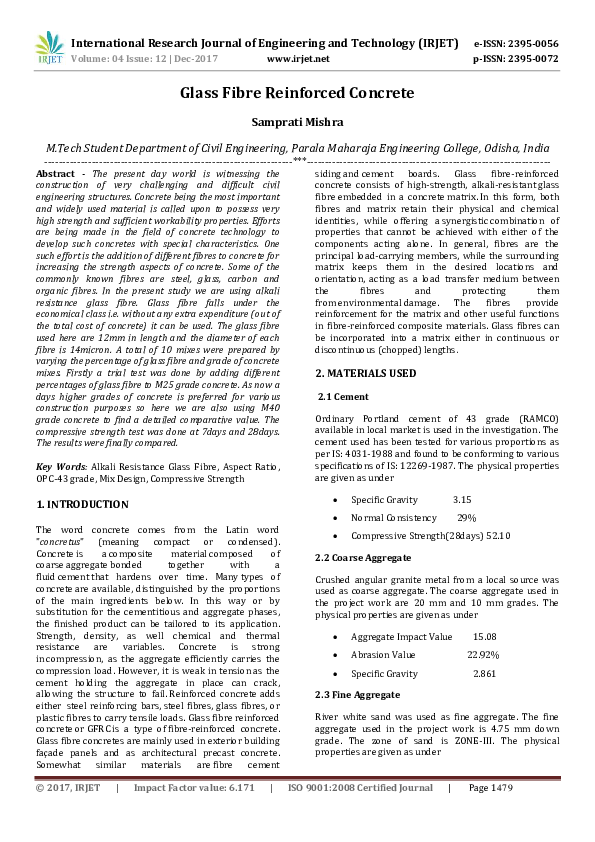 Fibre reinforced concrete research paper picture