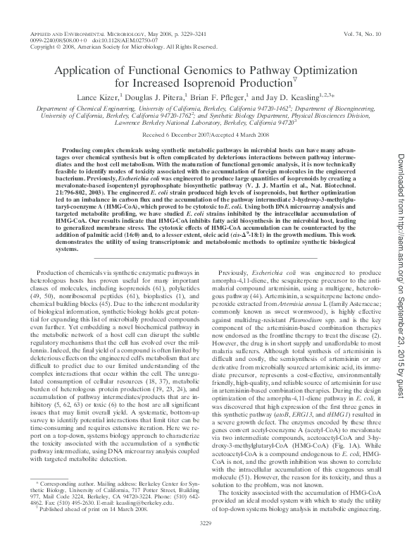 Application Of Functional Genomics