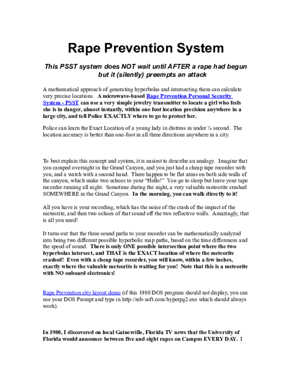 (DOC) Rape Prevention System