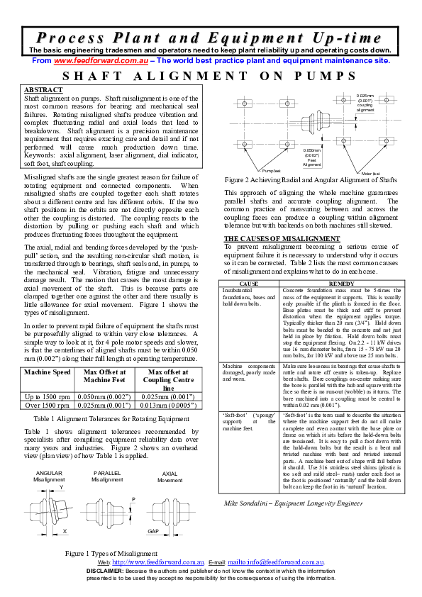 (PDF) Shaft alignment on pumps Joseph Henry Academia.edu