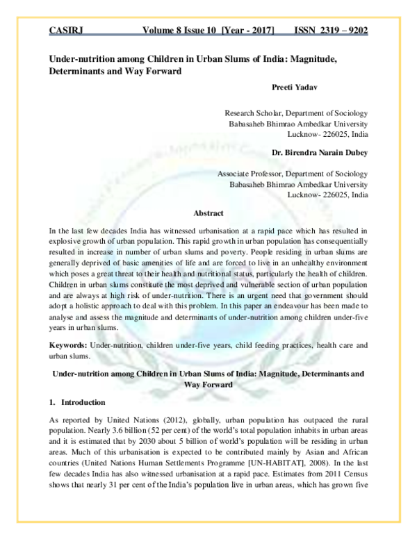 Essay on slums image