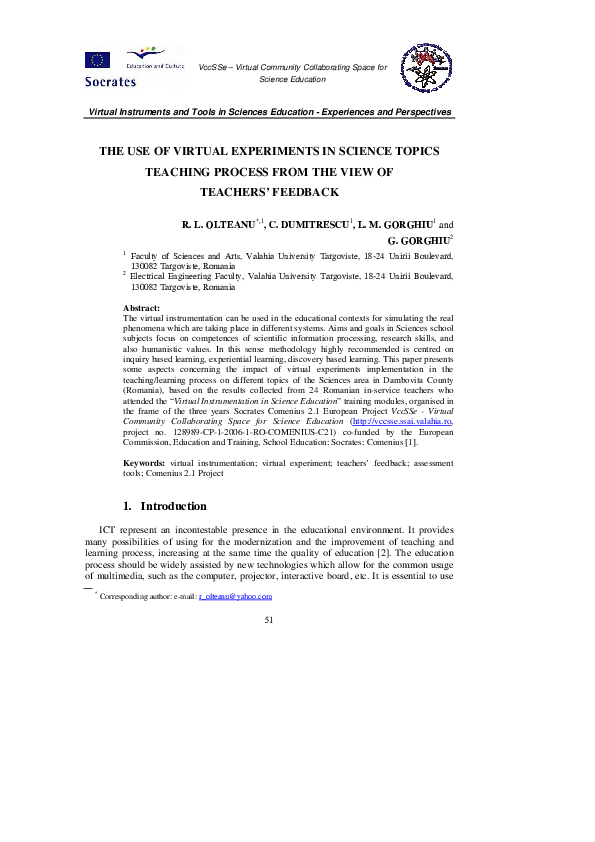 (PDF) The Use of Virtual Experiments in Science Topics Teaching Process ...