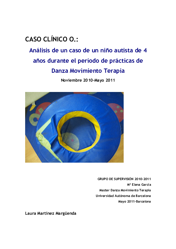  PDF CASO CL NICO O An lisis De Un Caso De Un Ni o Autista De 4 A os