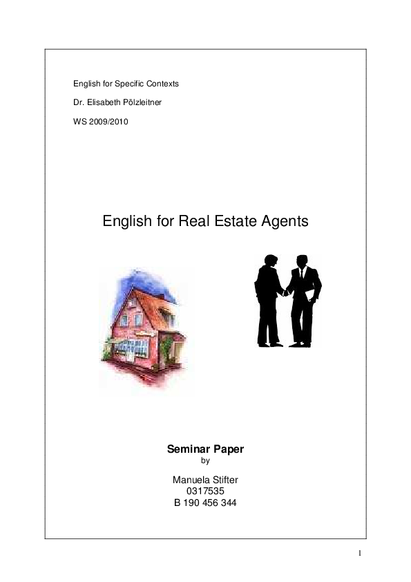 (PDF) English for Specific Contexts English for Real Estate Agents Vicky Vo Academia.edu