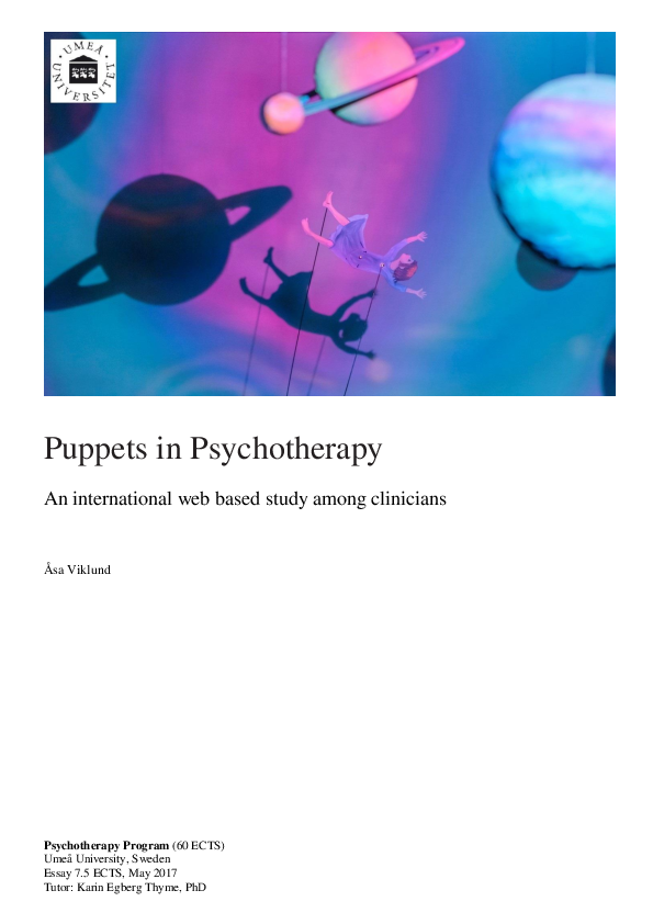 (PDF) Puppets in Psychotherapy - an International Web-based Study among ...