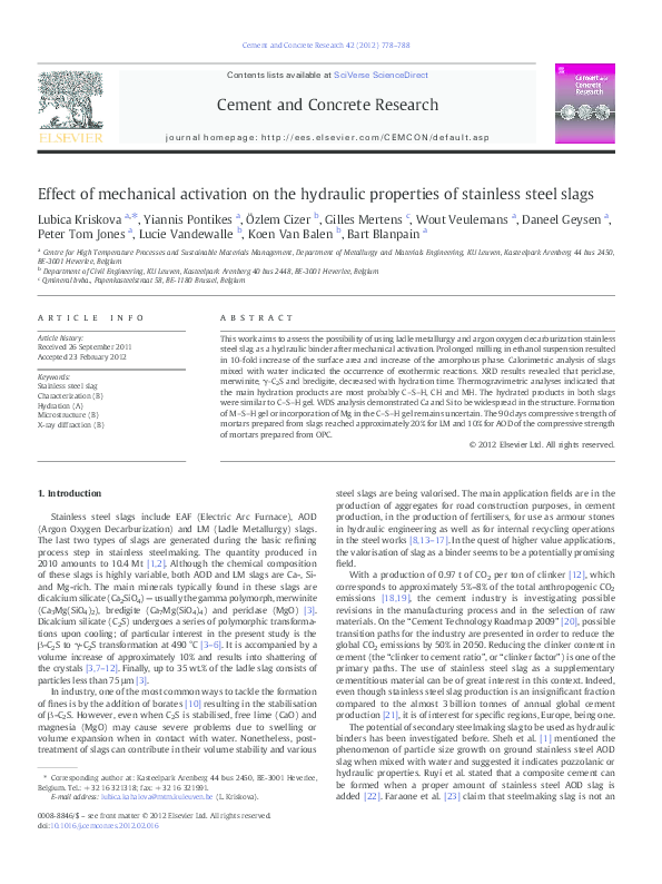 (PDF) Effect of mechanical activation on the hydraulic properties of ...