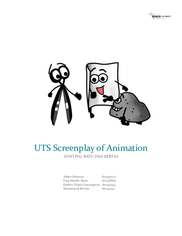 (DOC) UTS Screenplay of Animation