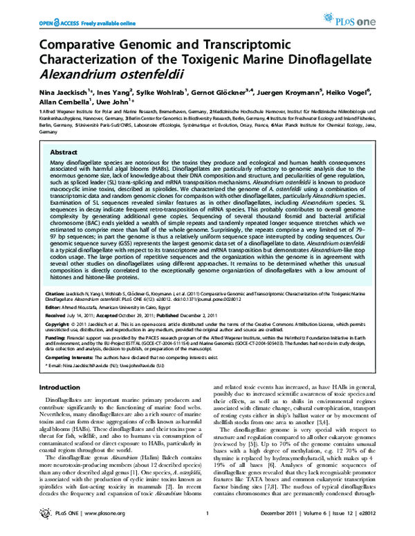 (PDF) Comparative Genomic and Transcriptomic Characterization of the ...