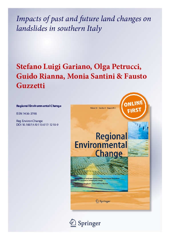  PDF Impacts Of Past And Future Land Changes On Landslides In Southern 