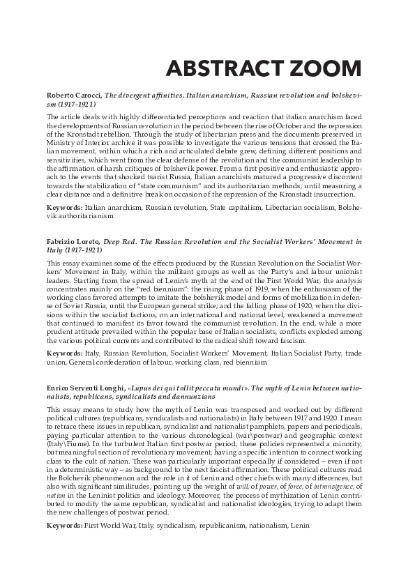 (PDF) Zapruder n. 44 / Abstract Zoom
