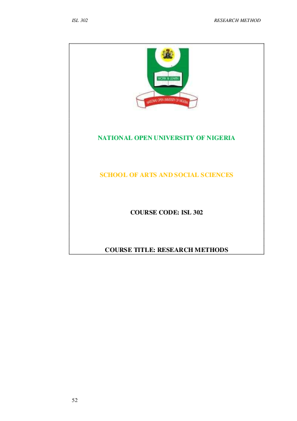 (PDF) NATIONAL OPEN UNIVERSITY OF NIGERIA SCHOOL OF ARTS AND SOCIAL