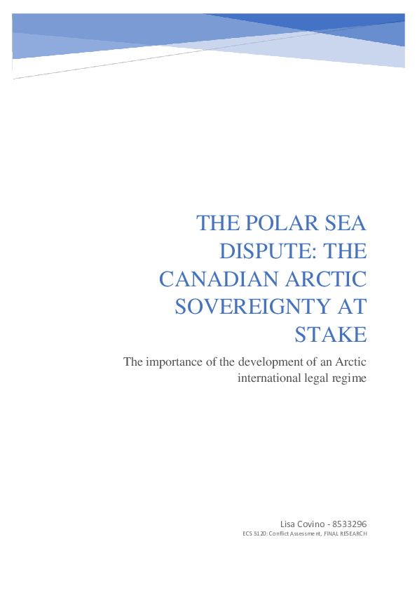 Canada's claim to the arctic image