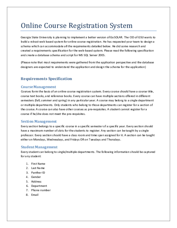 (PDF) Online Course Registration System
