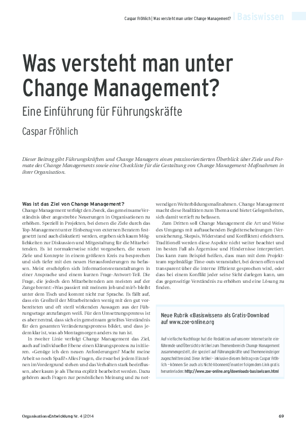Pdf Artikel Strategie Change Zeitschrift Oe Caroline Engelke Academia Edu