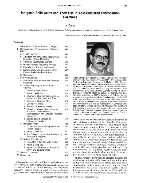 (PDF) Inorganic Solid Acids and Their Use in Acid-Catalyzed Hydrocarbon ...