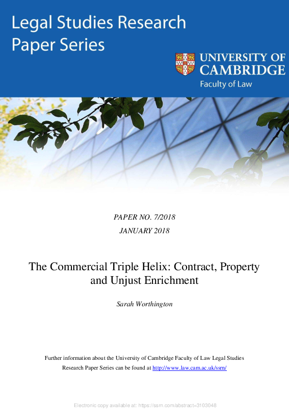  PDF The Commercial Triple Helix Contract Property And Unjust 