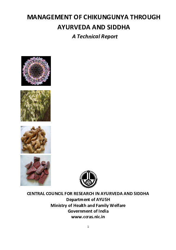 t&t‼️ PDF) MANAGEMENT OF CHIKUNGUNYA THROUGH AYURVEDA AND SIDDHA