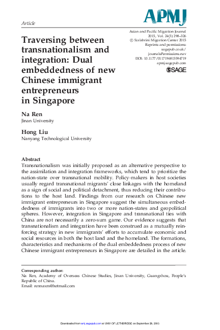 Immigrant entrepreneurs thesis image