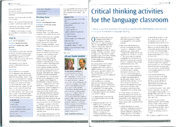 (PDF) Critical Thinking Activities for the Language Classroom