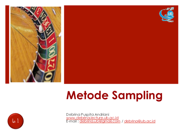 (PDF) Metode Sampling