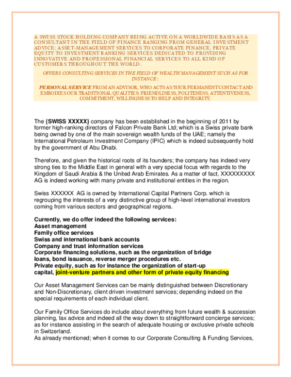 Pdf Swiss Loan Company Joseph Bassey Academia Edu