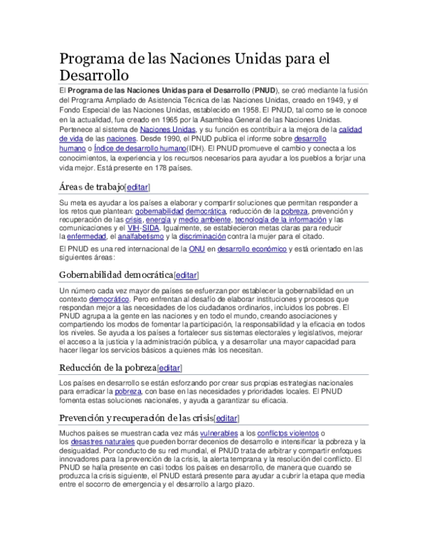 (DOC) Programa de las Naciones Unidas para el Desarrollo
