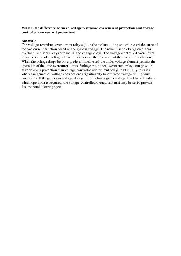 (DOC) What is the difference between voltage restrained