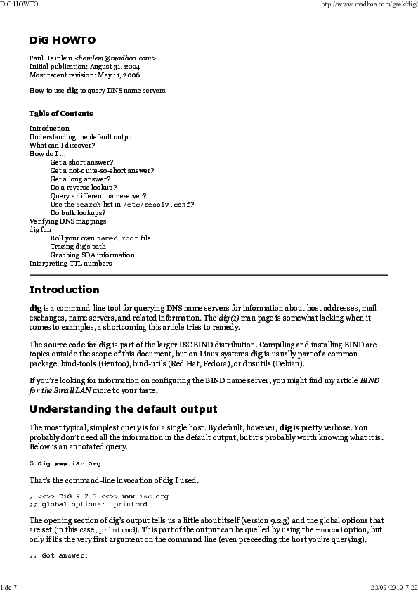 (PDF) DiG HOWTO