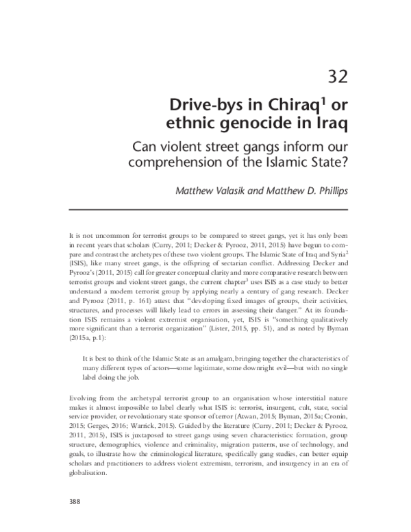 (PDF) Drive-bys in Chiraq or ethnic genocide in Iraq: Can violent ...