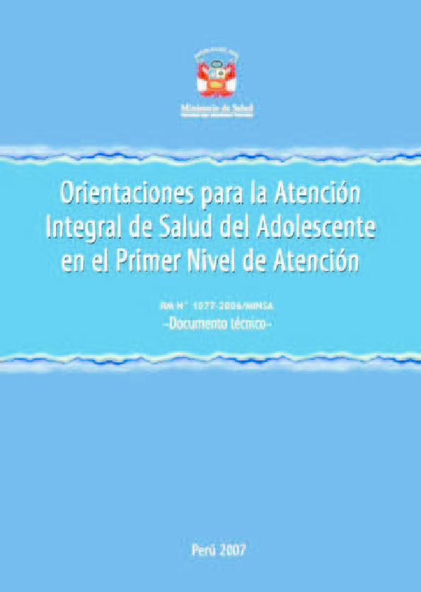(PDF) Orientaciones para la atención integral de salud del adolescente ...