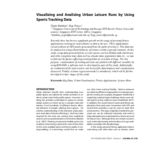 (PDF) Visualizing and Analising Urban Leisure Runs by Using Sports