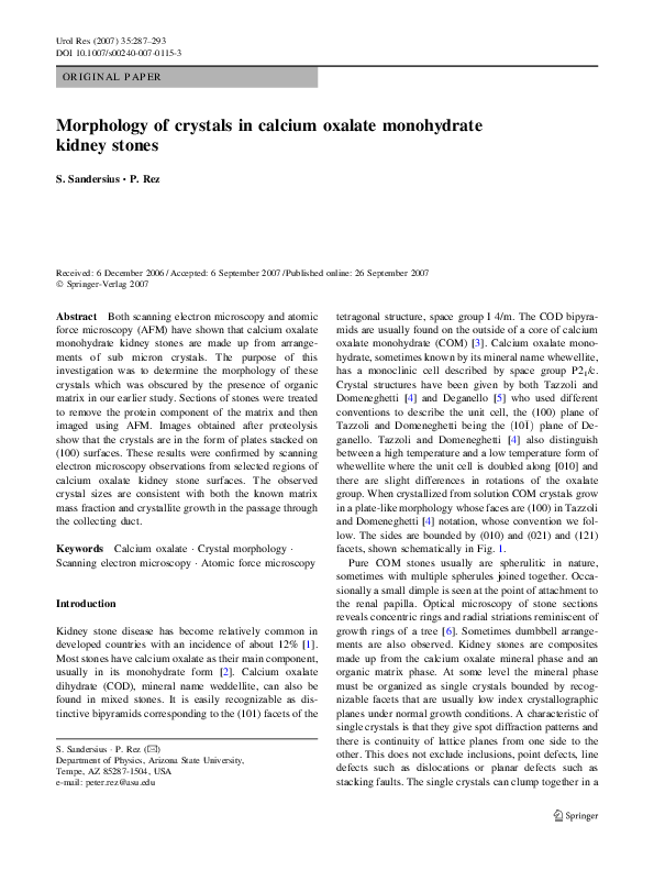 Kidney stone composition analysis image