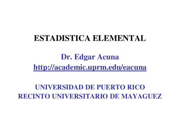 (PDF) ESTADISTICA ELEMENTAL