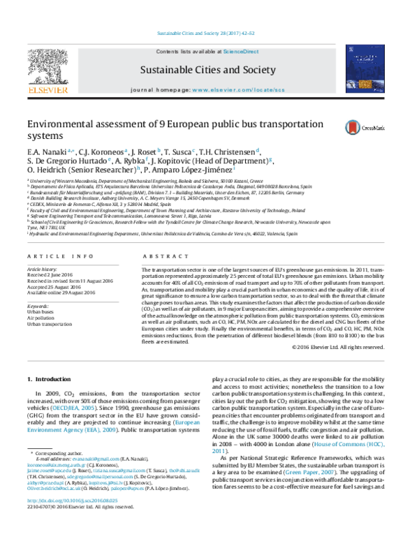 (PDF) Environmental assessment of 9 European public bus transportation ...