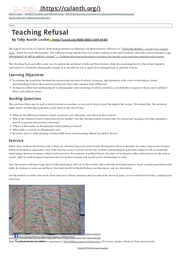 (PDF) Teaching Refusal