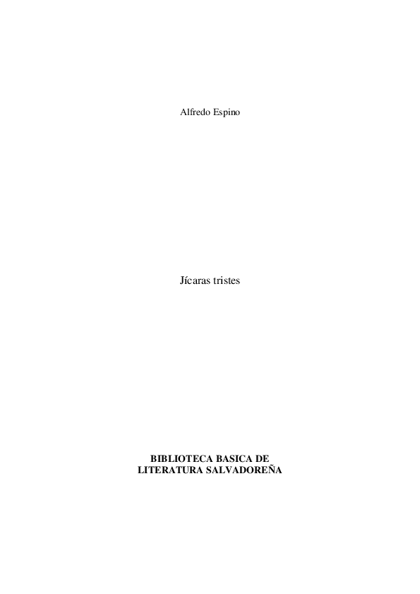 (PDF) Alfredo Espino Jicaras Tristes Jacqueline Garcia Academia.edu