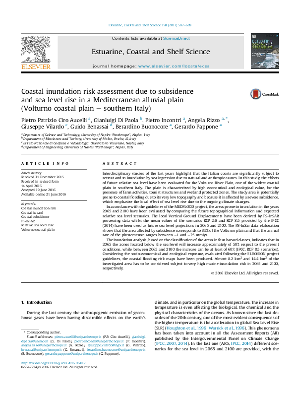 (PDF) Coastal inundation risk assessment due to subsidence and sea ...