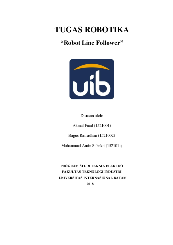 (DOC) TUGAS ROBOTIKA &quot; Robot Line Follower &quot; Bagus