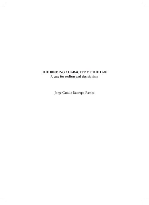 (PDF) The Binding Character of The Law A case for realism and