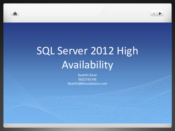(PPT) High Availability ppt