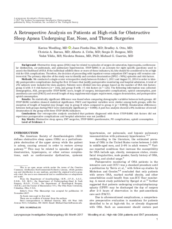 (PDF) Laryngoscope Investigative Otolaryngology A Retrospective