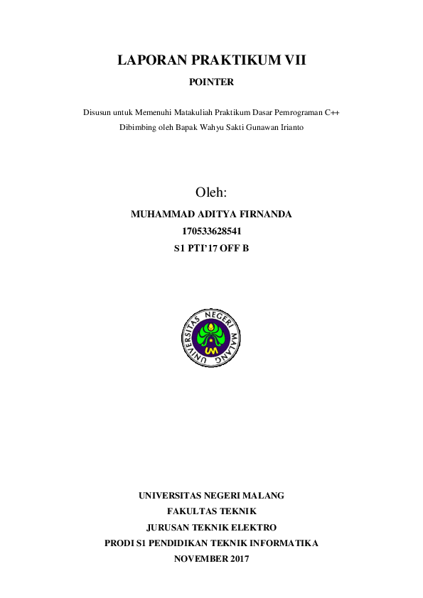 Contoh Laporan Modul GURU SD SMP SMA