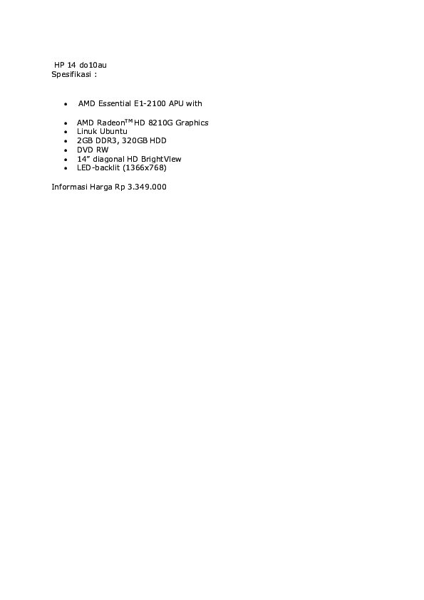 (DOC) HP 14 do10au Spesifikasi | Asep Fatwa - Academia.edu