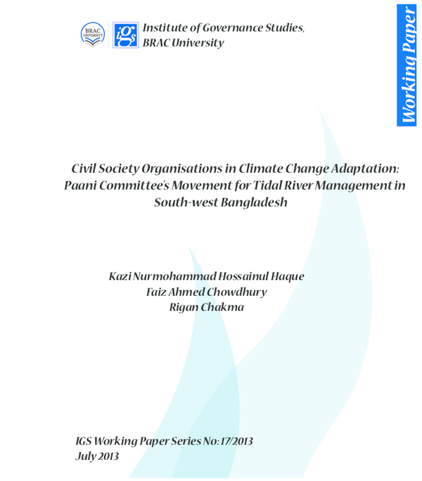  PDF Civil Society Organisations In Climate Change Adaptation BIGD