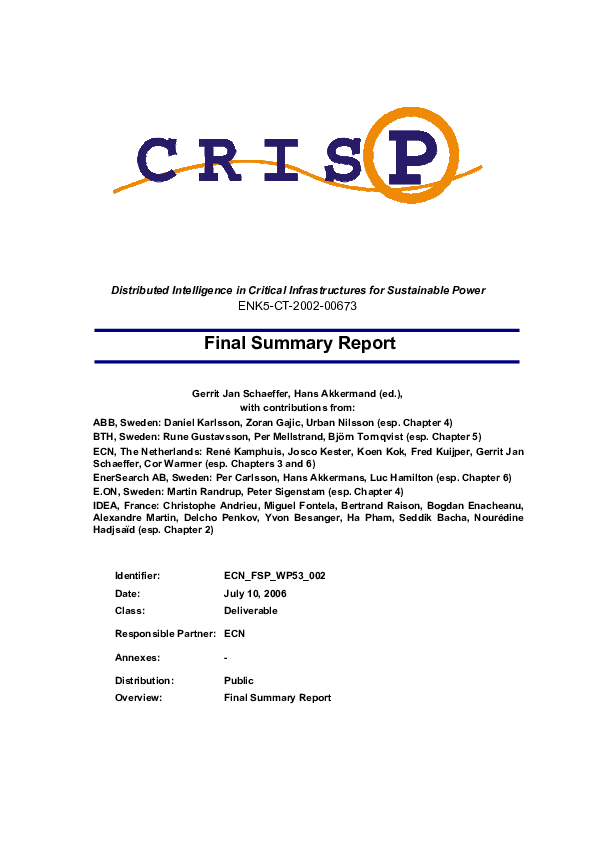 (PDF) Final Summary Report